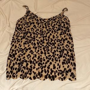 dressy cheetah print camisole top